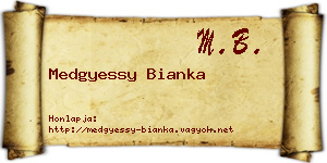 Medgyessy Bianka névjegykártya